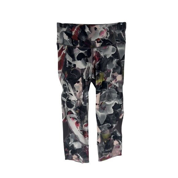 Under Armour Leggings Small HeatGear Compression Watercolor Stretchy Activewear - Picture 1 of 8